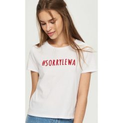 T-shirty damskie: T-shirt sorry lewa – Biały