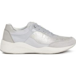 Geox - Buty. Szare buty sportowe damskie Geox, bez wzorów, ze skóry, sportowe. W wyprzedaży za 269,90 zł.