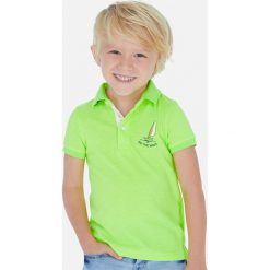 Mayoral - Polo dziecięce 92-134 cm. Żółte t-shirty chłopięce Mayoral, z aplikacjami, z bawełny, z krótkim rękawem. Za 96,90 zł.