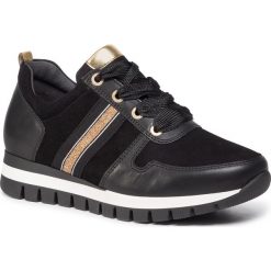 Sneakersy GABOR - 36.435.47 Schwarz. Czarne półbuty damskie Gabor, bez wzorów, ze skóry, bez obcasa, na płaskiej podeszwie, bez zapięcia. W wyprzedaży za 439,00 zł.