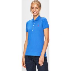 Polo Ralph Lauren - T-shirt. Niebieskie bluzki damskie Polo Ralph Lauren, s, bez wzorów, z elastanu, polo, z krótkim rękawem. W wyprzedaży za 299,90 zł.