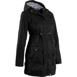 Kurtka parka ciążowa przejściowa bonprix czarny. Czarne parki damskie bonprix, na wiosnę. Za 219,99 zł.