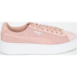 Puma - Buty Suede Platform Pebble Wn's. Różowe buty sportowe damskie Puma, bez wzorów, ze skóry, sportowe. W wyprzedaży za 199,90 zł.