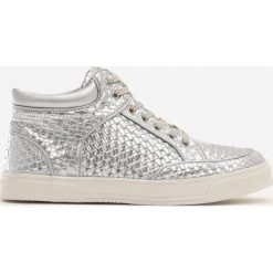 Srebrne Trampki Avalon. Szare buty sportowe męskie Born2be, z tkaniny, na sznurówki. Za 59,99 zł.