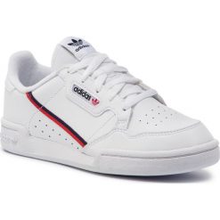 Buty adidas - Continental 80 C G28215 Ftwwht/Scarle/Conavy. Białe półbuty dziewczęce Adidas, na sznurówki. Za 229,00 zł.
