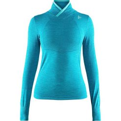 Koszulka Craft Fuseknit Comfort Wrap LS W Turkusowa. Niebieskie koszulki damskie termoaktywne Craft, bez wzorów, z materiału. Za 109,99 zł.