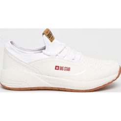 Big Star - Buty. Białe buty sportowe damskie BIG STAR, bez wzorów, ze skóry, sportowe. W wyprzedaży za 99,90 zł.