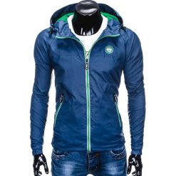 KURTKA MĘSKA PRZEJŚCIOWA C352 - GRANATOWA. Niebieskie kurtki męskie przejściowe Ombre Clothing, m, z poliesteru. Za 89,00 zł.
