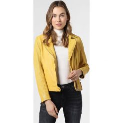 Gipsy - Damska kurtka skórzana – Favour, żółty. Żółte kurtki damskie Gipsy, xxl, bez wzorów, ze skóry, eleganckie, bez kaptura. Za 749,95 zł.