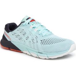 Buty MERRELL - Bare Access Flex 2 E-Mesh J52438 Bleached Aqua. Niebieskie buty sportowe damskie Merrell, bez wzorów, z tworzywa sztucznego, sportowe, do biegania. Za 439,00 zł.