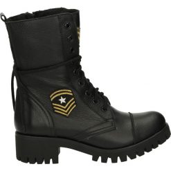 Botki - 560 PEL NERO. Żółte botki damskie skórzane marki Venezia. Za 359,00 zł.