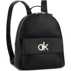 Plecak CALVIN KLEIN - Re-Lock Backpack K60K605610 BDS. Czarne plecaki damskie Calvin Klein, bez wzorów, ze skóry ekologicznej. Za 749,00 zł.