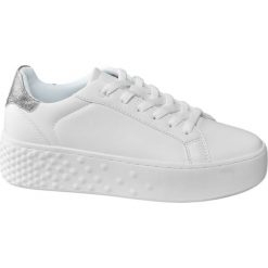 Sneakersy damskie Graceland białe. Białe sneakersy damskie marki Graceland, z materiału. Za 69,00 zł.