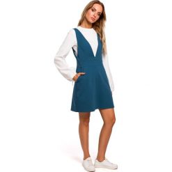 Sukienka bezrękawnik - morska. Zielone sukienki damskie Moe, s, bez wzorów, z elastanu, eleganckie, bez kołnierzyka, bez rękawów, sportowe. Za 199,00 zł.