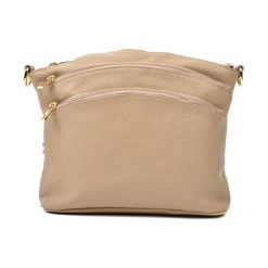 Torebki klasyczne damskie: Skórzana torebka w kolorze beżowym – (S)22 x (W)29 x (G)10 cm