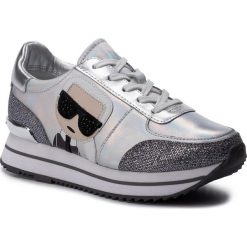 Sneakersy KARL LAGERFELD - KL61932 Silver Lthr/ Textile. Szare półbuty damskie KARL LAGERFELD, ze skóry. Za 779,00 zł.