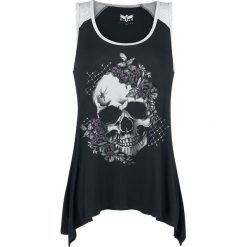 Black Premium by EMP Point At You Top damski czarny/szary. Szare bluzki damskie marki Black Premium by EMP, xl, z nadrukiem, z materiału, bez kołnierzyka, bez rękawów. Za 99,90 zł.