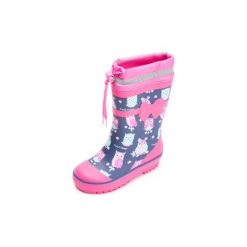MaxiMo - Kalosze Sowa fuchsia. Różowe buciki niemowlęce marki Maximo, z bawełny, bez zapięcia. Za 89,00 zł.