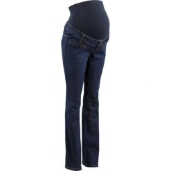 Dżinsy ciążowe Bootcut bonprix ciemnoniebieski "stone". Niebieskie jeansy damskie bonprix, z jeansu. Za 59,99 zł.