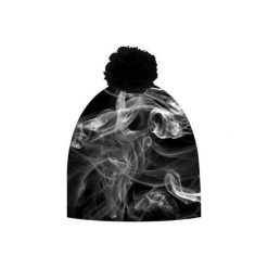 Czapka hauer SMOKE. Czarne czapki zimowe męskie marki Hauer, z nadrukiem, z polaru. Za 69,00 zł.