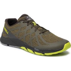 Buty MERRELL - Bare Access Flex 2 J48877 Dusty Olive. Zielone buty sportowe męskie Merrell, z tworzywa sztucznego, bez zapięcia, do biegania. W wyprzedaży za 209,00 zł.