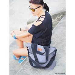 Duża torba Miss Szoperka 2 - ciemno szara. Szare torebki klasyczne damskie Pakamera, z tkaniny, duże. Za 189,00 zł.