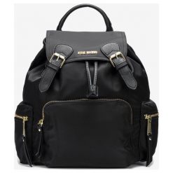 Steve Madden Bsolly Plecak Czarny. Czarne plecaki damskie Steve Madden, w paski, z materiału. Za 262,95 zł.