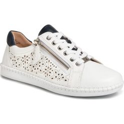 Sneakersy CAPRICE - 9-23653-24 White/Ocean 182. Białe półbuty damskie Caprice, ze skóry. Za 299,00 zł.