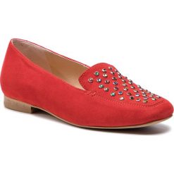 Lordsy SOLO FEMME - 18517-41-G13/000-04-00 Czerwony. Czerwone półbuty damskie Solo Femme, ze skóry, bez obcasa, na płaskiej podeszwie. W wyprzedaży za 229,00 zł.