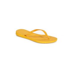 Japonki Havaianas SLIM. Żółte klapki damskie Havaianas, bez wzorów, bez obcasa. Za 83,30 zł.