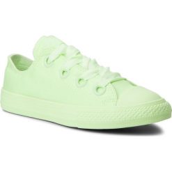 Trampki CONVERSE - Ctas Big Eyelets Ox 661876C Barely Volt/Barely Volt. Zielone półbuty damskie Converse, na co dzień, bez wzorów, z gumy, bez obcasa, na płaskiej podeszwie, bez zapięcia. W wyprzedaży za 169,00 zł.