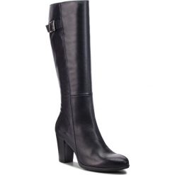 Kozaki LORETTA VITALE - 90/2000-6 Marino. Niebieskie buty zimowe damskie Loretta Vitale, z materiału, przed kolano, na wysokim obcasie, na obcasie. Za 499,00 zł.