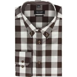 Koszula croft 2136 długi rękaw custom fit brąz. Koszule męskie Recman, m, bez wzorów, z bawełny, klasyczne, z kontrastowym kołnierzykiem, z długim rękawem. Za 69,99 zł.