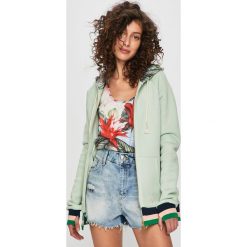 Answear - Bluza. Zielone bluzy damskie ANSWEAR, s, z nadrukiem, z bawełny, bez rękawów, z kapturem. Za 149,90 zł.