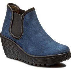 Botki FLY LONDON - Yat P500506028 Ocean (Black). Niebieskie botki damskie marki Fly London, ze skóry, na obcasie. W wyprzedaży za 309,00 zł.