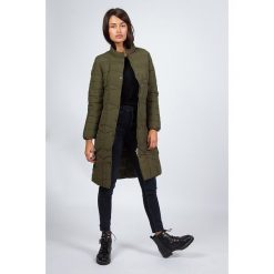 Płaszcz przejściowy w kolorze khaki. Brązowe kurtki damskie Snowie Collection, na zimę, xl, bez wzorów, długie, bez kaptura. W wyprzedaży za 175,95 zł.