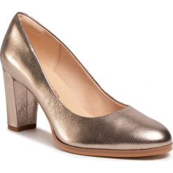 Półbuty CLARKS - Kaylin Cara 261479354 Stone. Żółte półbuty damskie Clarks, bez wzorów, ze skóry, eleganckie, bez obcasa, na obcasie, bez zapięcia. Za 389,00 zł.