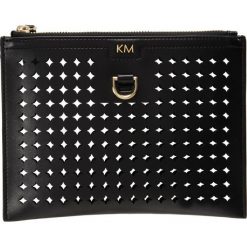 Portfele damskie: Karen Millen CIRCLE PERFORATED COLLECTION PURSE Portfel black
