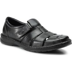 Sandały LASOCKI FOR MEN MI18-276-06. Czarne sandały męskie Lasocki For Men, ze skóry, bez zapięcia. Za 159,99 zł.