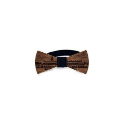 Mucha drewniana Kraków. Pomarańczowe muszki męskie The bow bow ties, bez wzorów, z dzianiny. Za 99,00 zł.