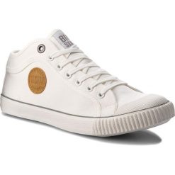 Trampki BIG STAR - AA174016 White. Białe półbuty męskie BIG STAR, bez wzorów, z gumy, klasyczne, bez zapięcia. W wyprzedaży za 109,00 zł.