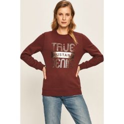 Mustang - Bluza. Brązowe bluzy damskie Mustang, s, z nadrukiem, z bawełny. Za 199,90 zł.
