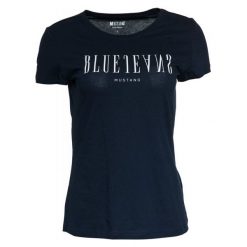 Mustang T-Shirt Damski, S, Ciemnoniebieski. Czarne bluzki damskie Mustang, s, bez wzorów, bez kołnierzyka. Za 78,00 zł.