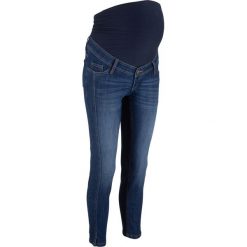 Wygodne dżinsy ciążowe 7/8 STRAIGHT bonprix niebieski. Niebieskie jeansy damskie bonprix, z jeansu. Za 59,99 zł.
