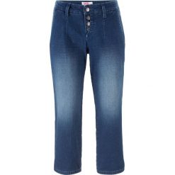 Miękkie dżinsy ze stretchem w stylu chino, dł. 7/8 bonprix niebieski. Jeansy damskie bonprix. Za 99,99 zł.