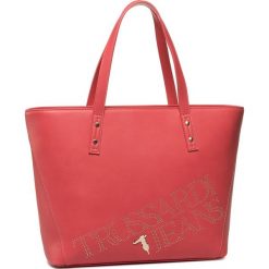 Torebka TRUSSARDI JEANS - Shopper E/W Lg 75B00892 R005. Czerwone torby damskie na zakupy Trussardi Jeans, bez wzorów, z jeansu, klasyczne, bez dodatków. W wyprzedaży za 519,00 zł.