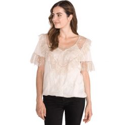 TWINSET Bluzka Beżowy. Brązowe bluzki damskie Twinset, xs, w koronkowe wzory, z bawełny, bez kołnierzyka, bez rękawów. Za 750,95 zł.
