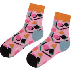 Skarpety Wysokie Damskie HAPPY SOCKS - NIN01-3000 Różowy. Różowe skarpetki damskie marki Happy Socks, bez wzorów, z elastanu. Za 34,90 zł.