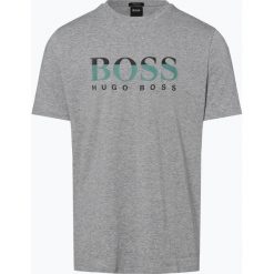 BOSS - T-shirt męski – Tiburt 98, szary. Szare t-shirty męskie Boss, xl, z napisami, z podwójnym kołnierzykiem. Za 249,95 zł.