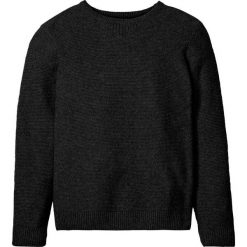 Sweter w strukturalny wzór z bawełny z recyclingu Regular Fit bonprix czarny. Czarne swetry męskie bonprix, s, z bawełny. Za 44,99 zł.